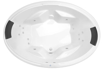 Duo 1850 Contour 16-Jet Spa Bath — White Baths, Acrylic Baths, Oval Baths