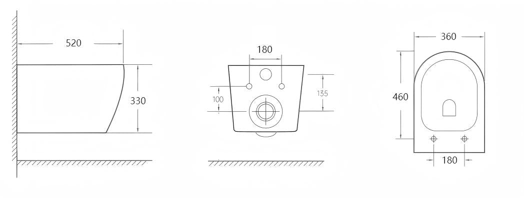 Devito Tornado Rimless Flush Wall-hung Pan LK-DV305WHP