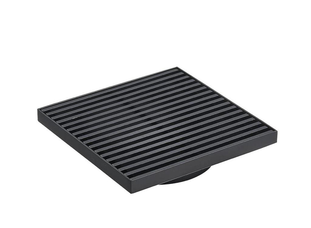 Black Grills square floor drain (80 mm)DX444B