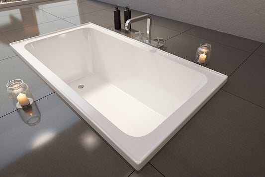 Decina Shenseki 1395/1515 Inset Bath — White Baths, Acrylic Baths, Built In Baths, Rectangular Baths