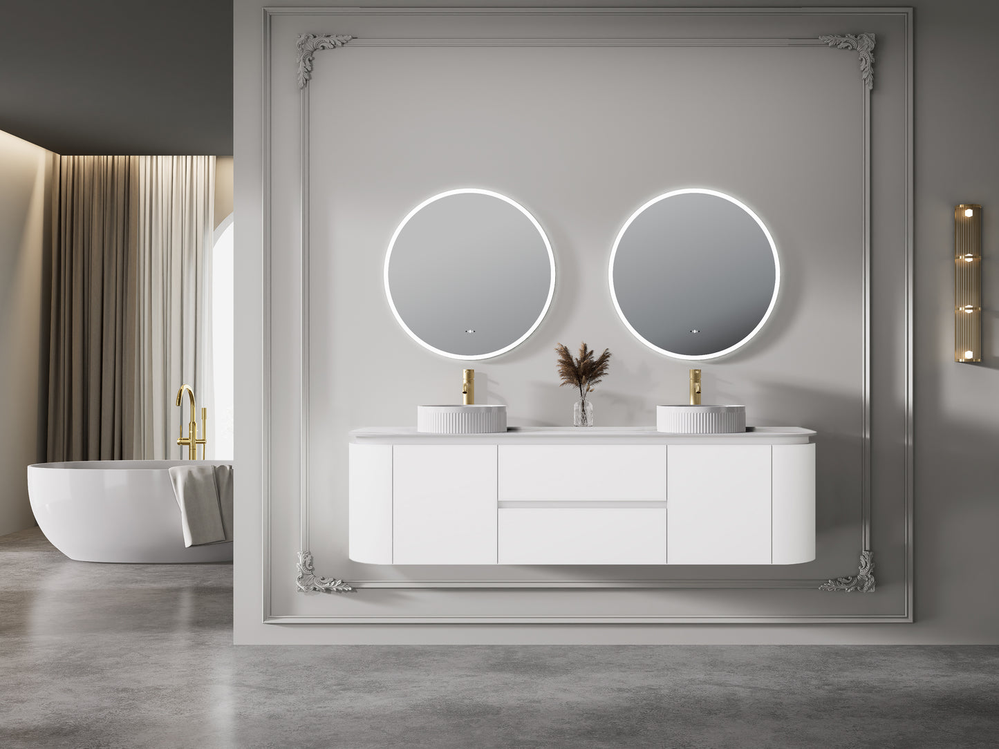 Devito Modern Wall Hung Vanity PVC Cabinet LK-MD1221W-MW