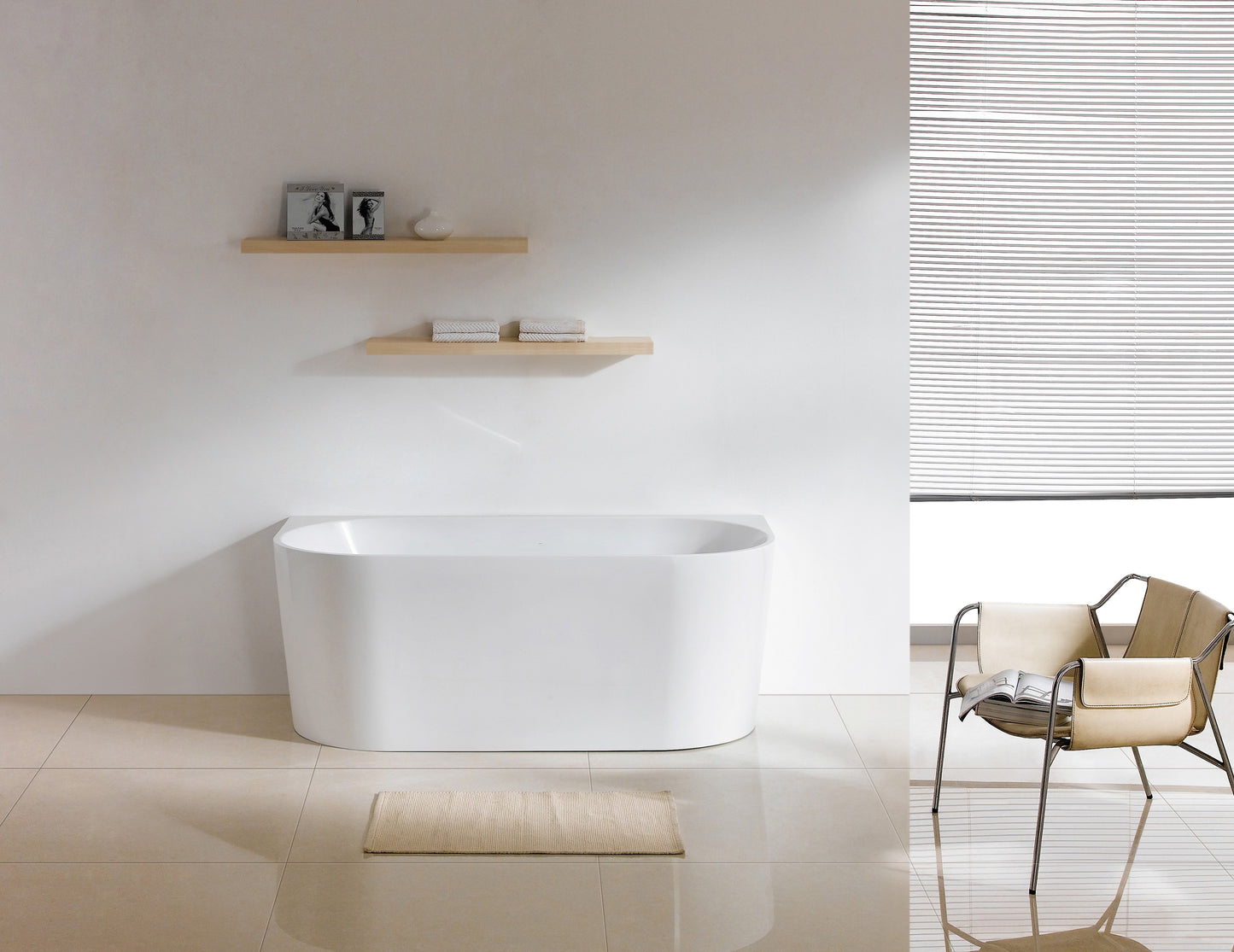 DOVER Back To Wall Free Standing Bath None Overflow LK-DV