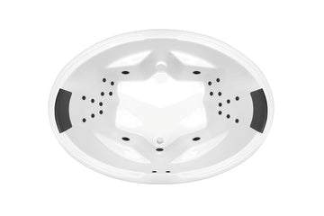 Duo 1850 Santai 12-Jet Spa Bath — Acrylic Baths, Oval Baths