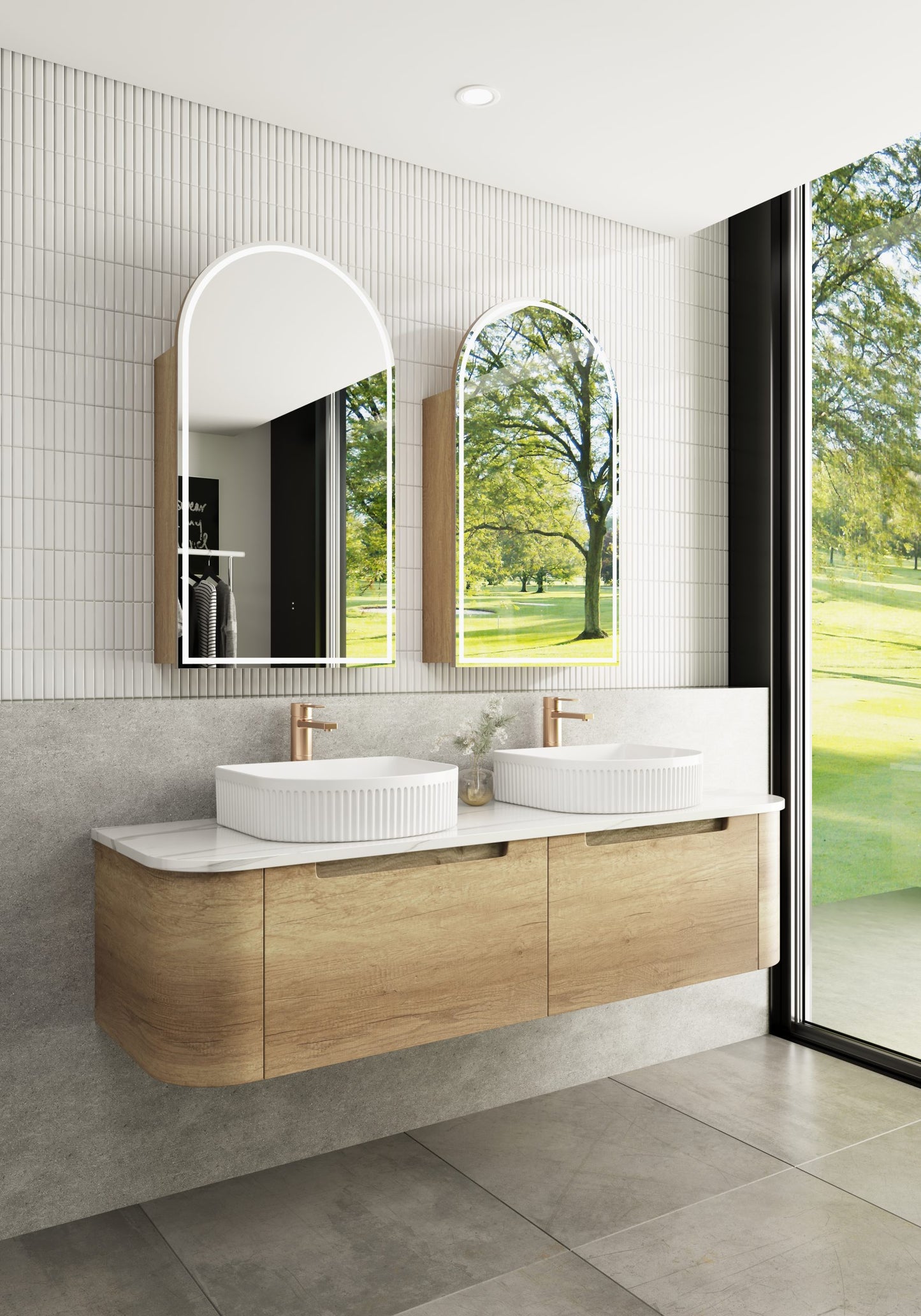 Canterbury LED Shaving Cabinet Matte White
