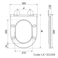 Uf Slim Seat For Agena/orta/verona/procida Toilet Suite Or Agena/procida Wfp Lk-scu09