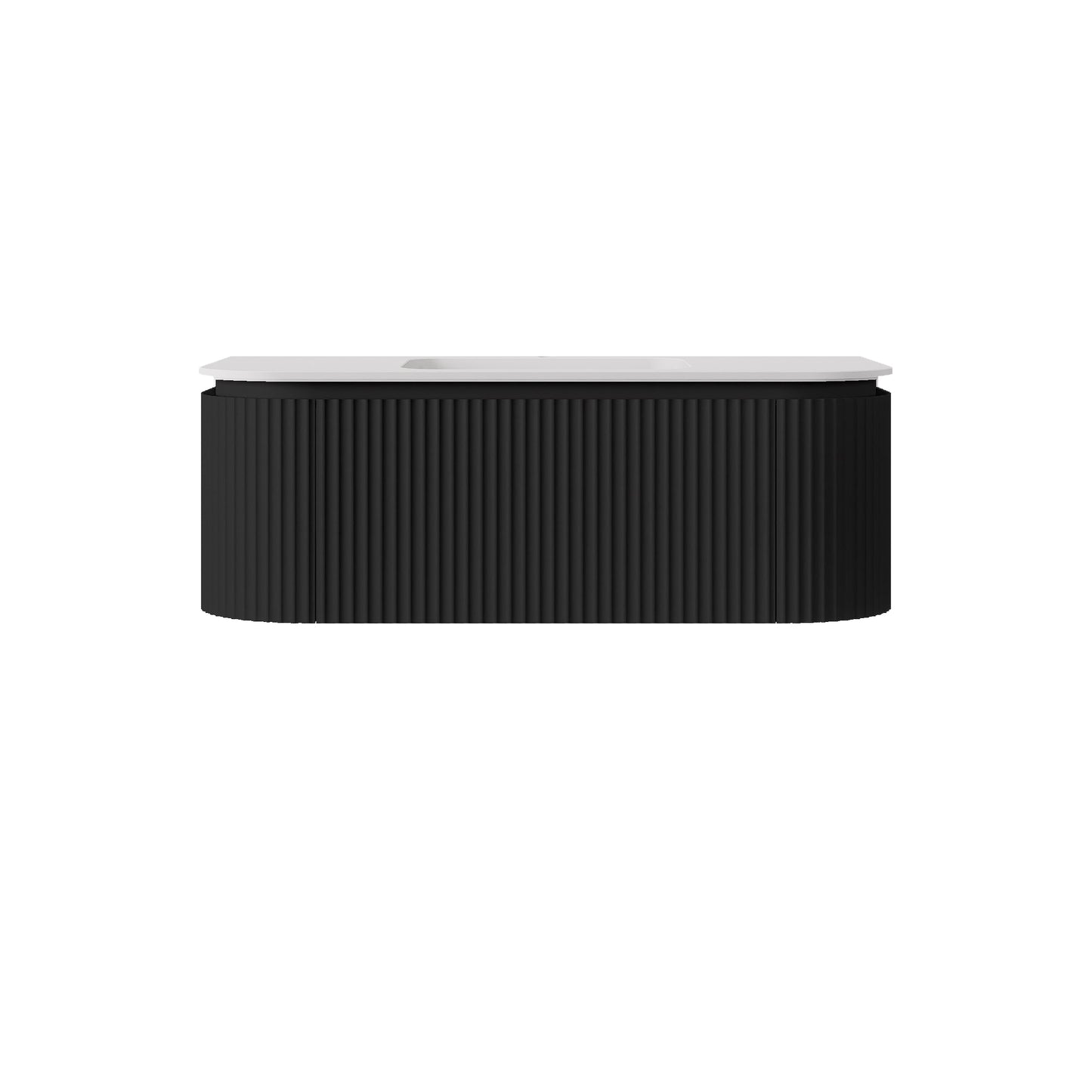Estella Modern Wall Hung Vanity PVC Cabinet Matte Black