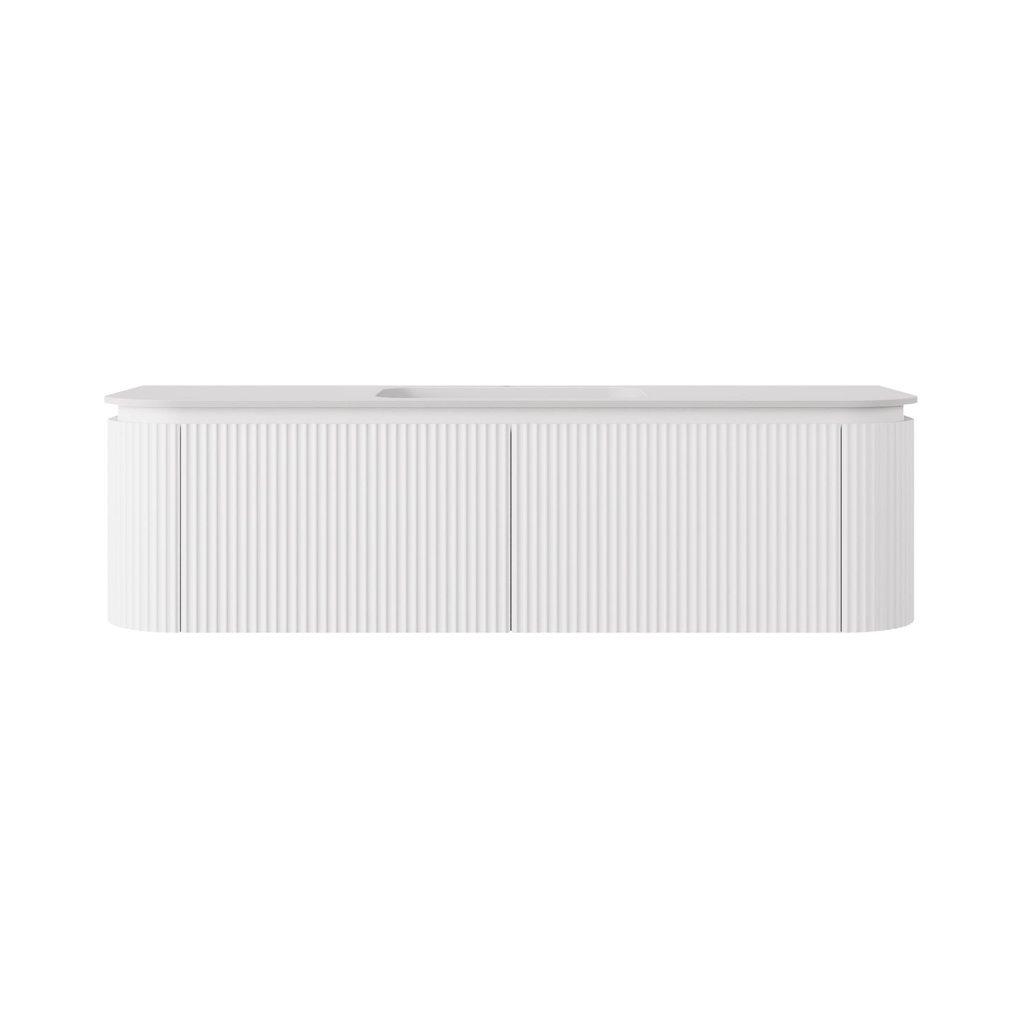 Estella Modern Wall Hung Vanity PVC Cabinet Matte White