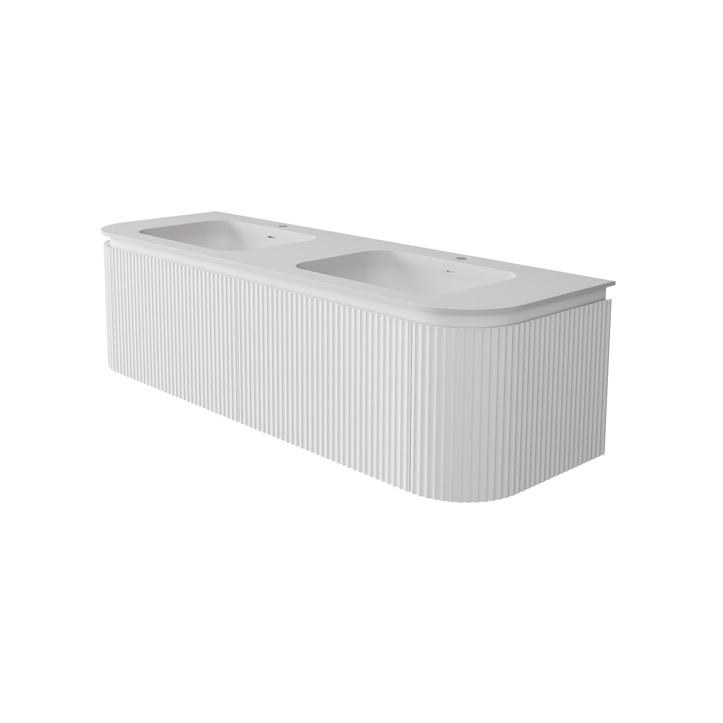 Estella Modern Wall Hung Vanity PVC Cabinet Matte White
