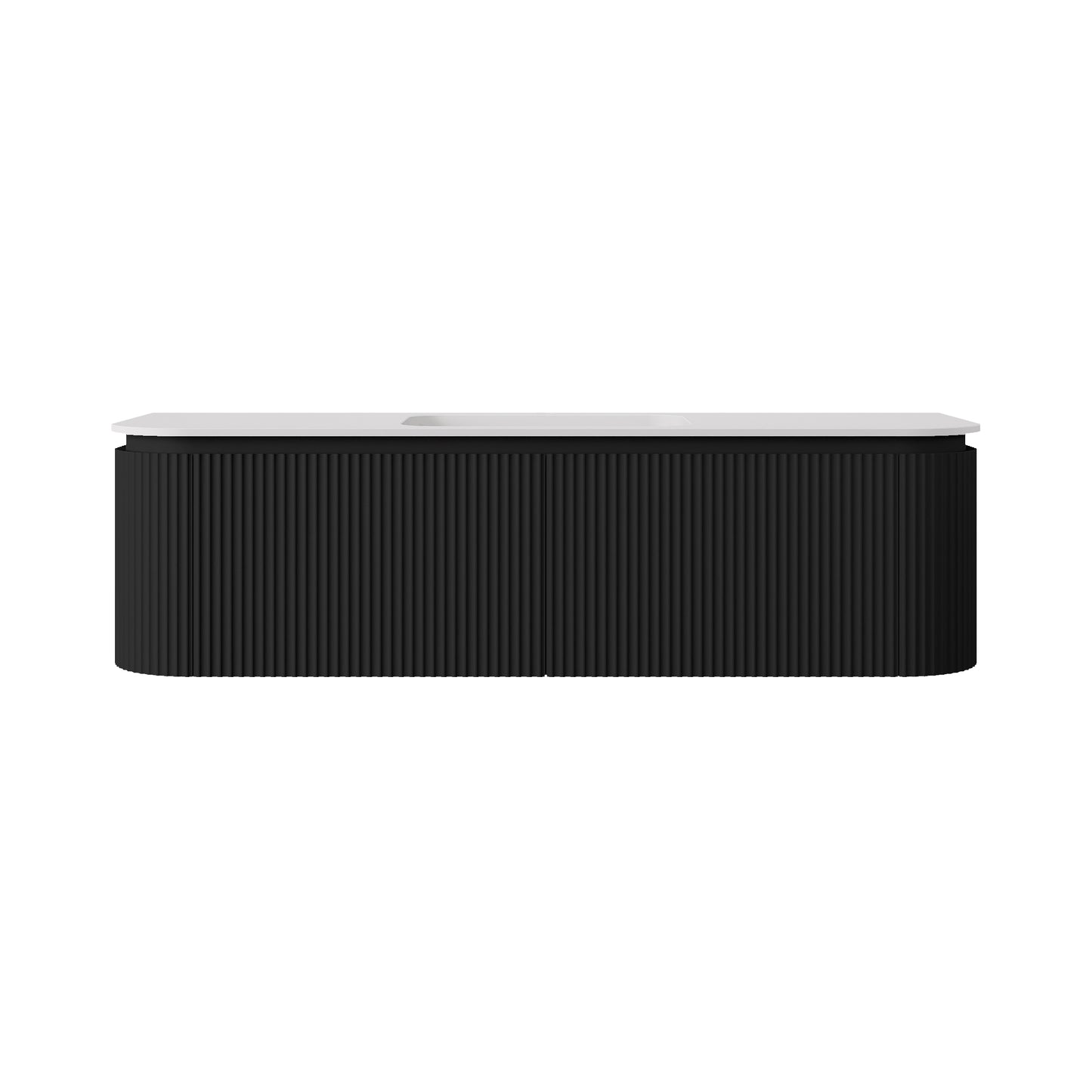 Estella Modern Wall Hung Vanity PVC Cabinet Matte Black