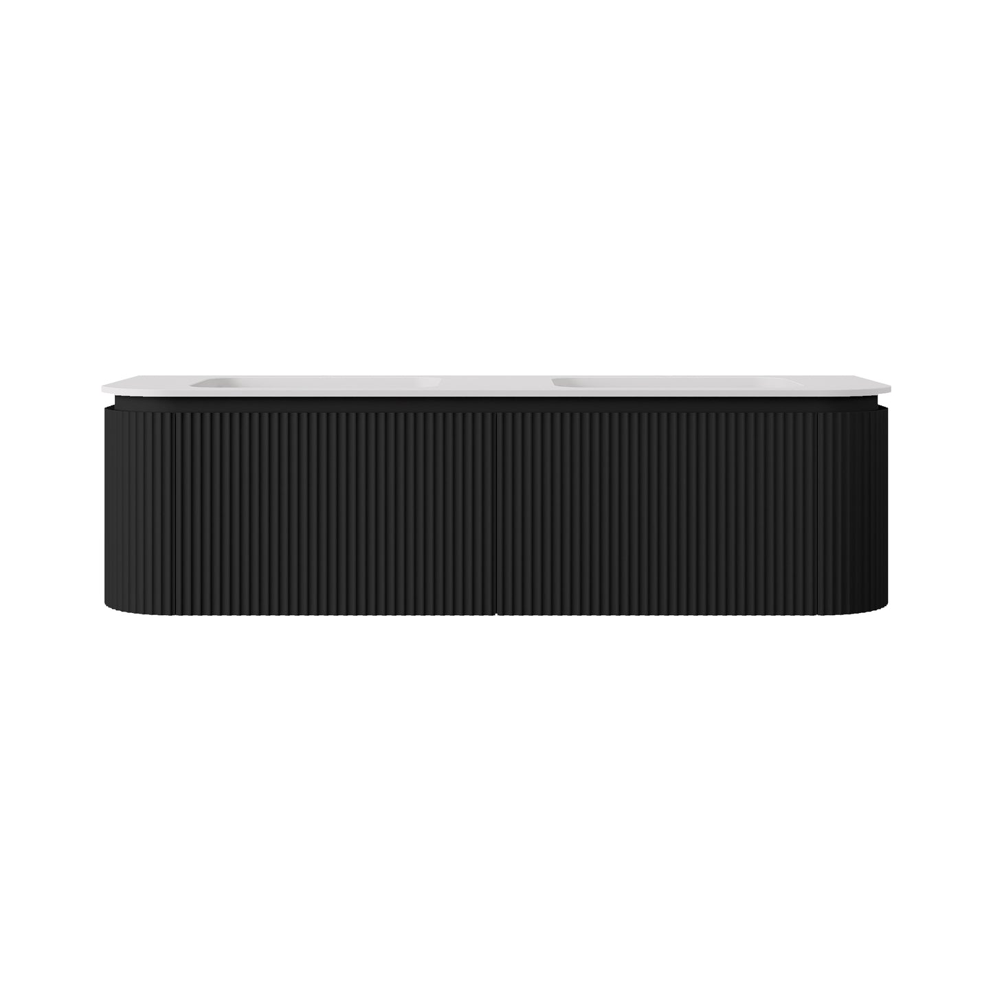 Estella Modern Wall Hung Vanity PVC Cabinet Matte Black