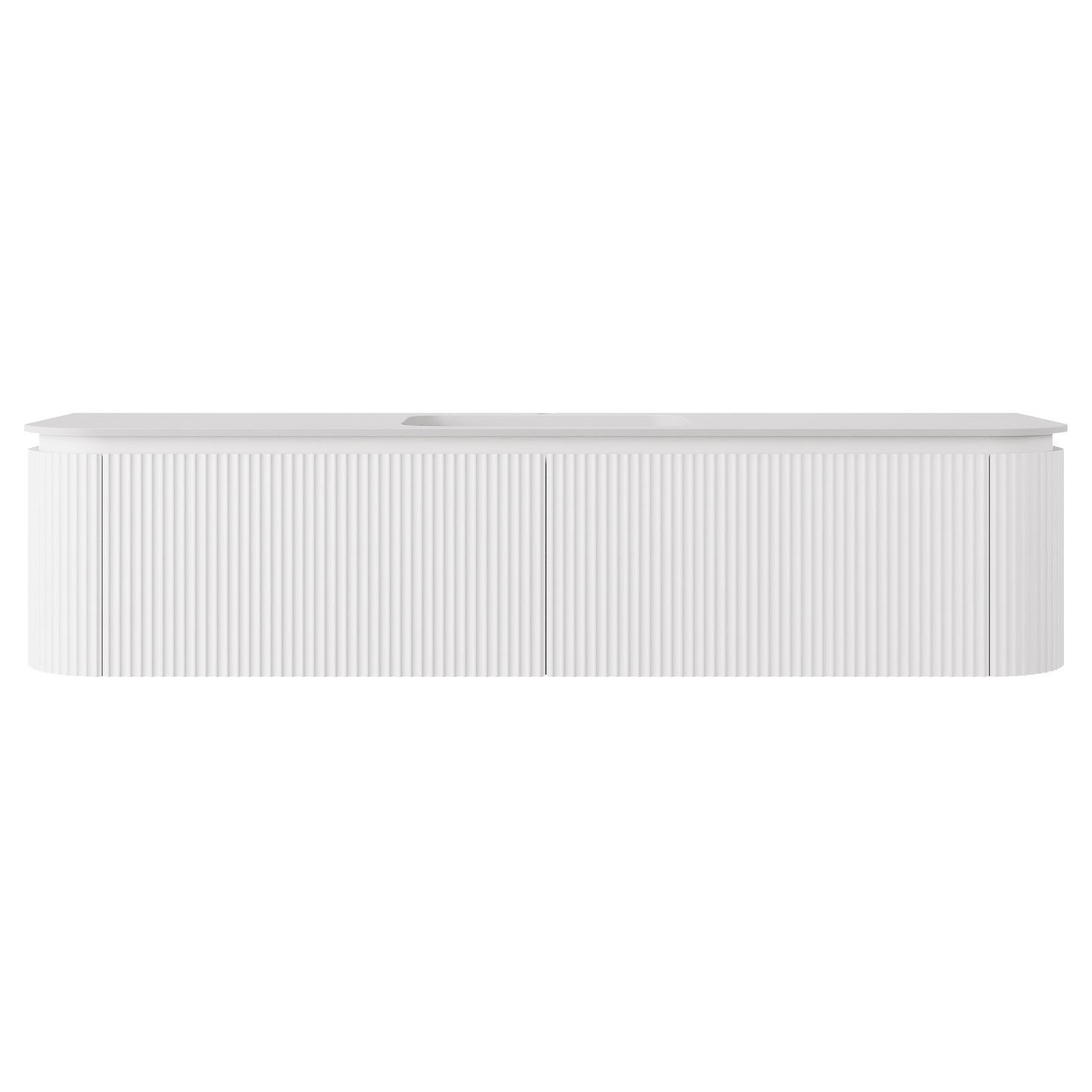 Estella Modern Wall Hung Vanity PVC Cabinet Matte White