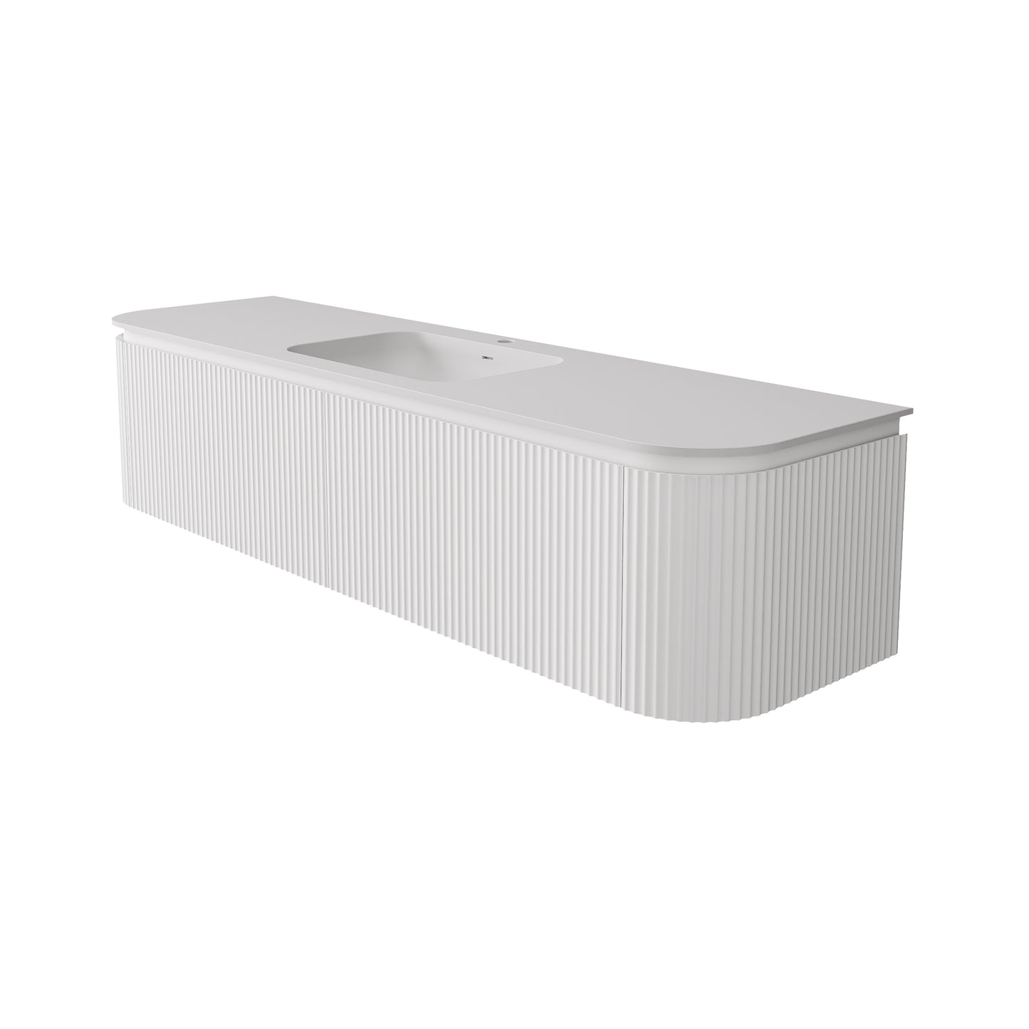 Estella Modern Wall Hung Vanity PVC Cabinet Matte White