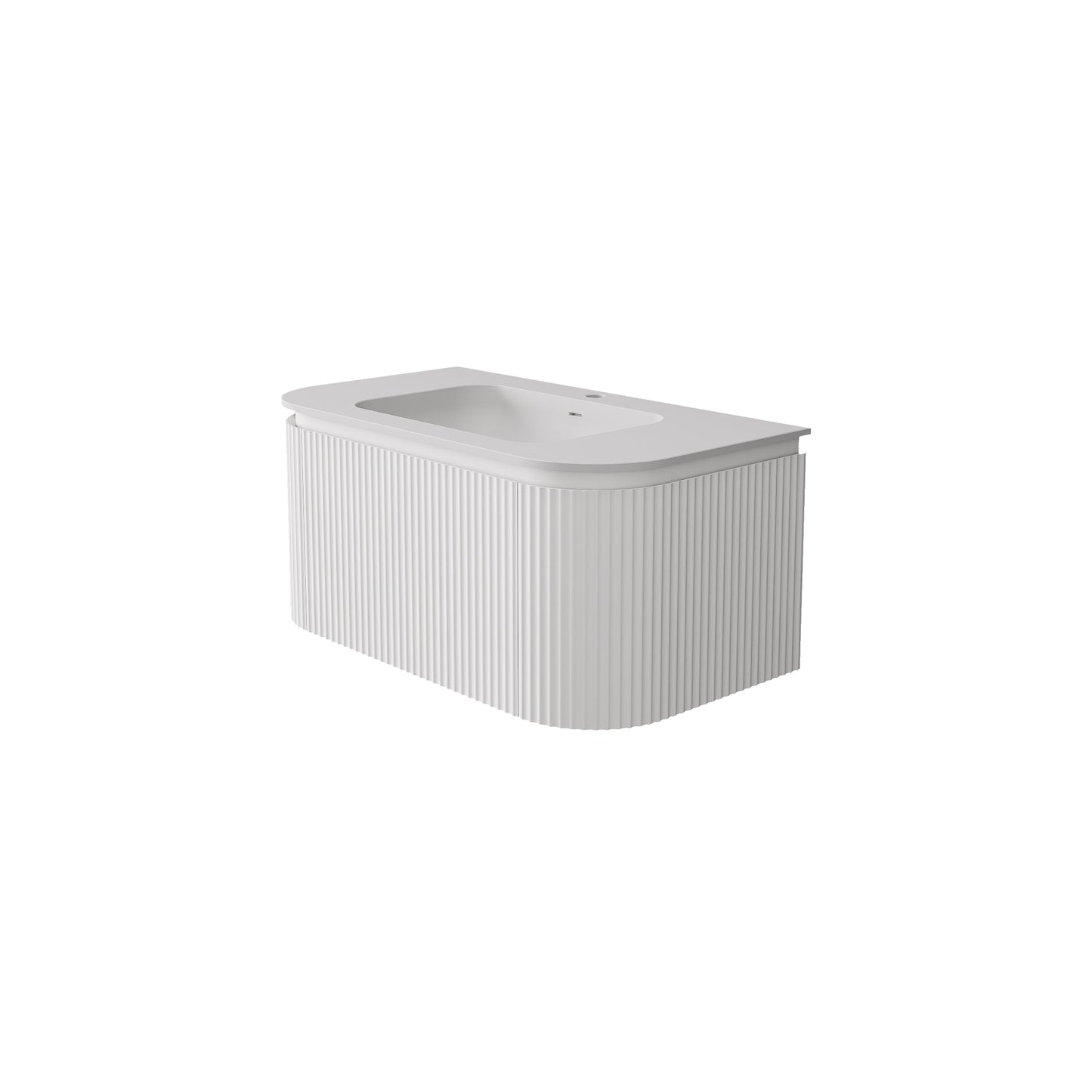 Estella Modern Wall Hung Vanity PVC Cabinet Matte White
