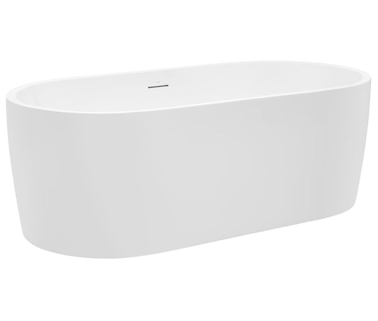 Elisi 1700 Freestanding Bath with Integrated Overflow — White Baths, Acrylic Baths, Oval Baths