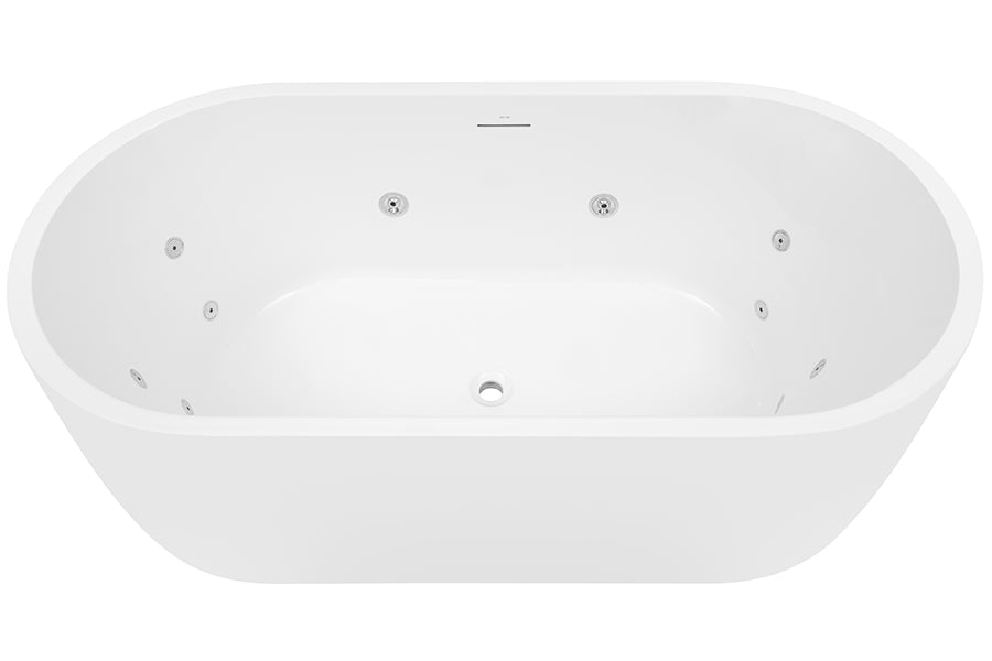 Elisi 1700 Freestanding Spa Bath 12-Jets with Integrated Overflow