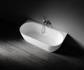 Eleni VX105-1700 Back to Wall Stone Bath with Overflow