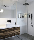 SQUARE CEILING SHOWER 300MM ROSE, 200MM DROPPER
