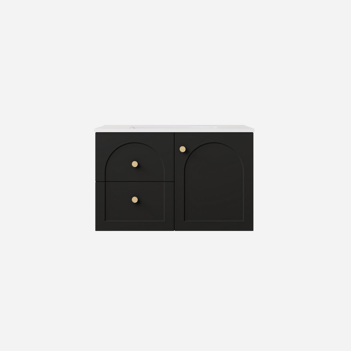 Chester Federation wall hung PVC Cabinet Matte Black