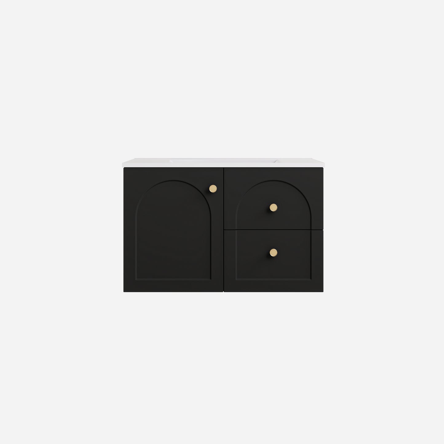 Chester Federation wall hung PVC Cabinet Matte Black