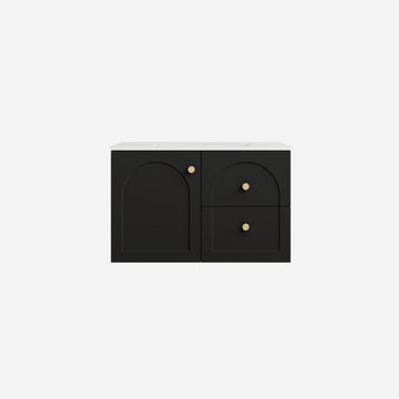 Chester Federation wall hung PVC Cabinet Matte Black