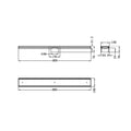 TILE INSERT V CHANNEL 900X106MM FLOOR GRATE 90MM OUTLET BRUSHED GOLD