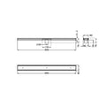TILE INSERT V CHANNEL 900X82MM FLOOR GRATE 50MM OUTLET BRUSHED NICKEL
