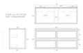 New Hamilton Federation Slim Wall Hung Cabinet Matte Grey LK-FH1221NW-MG