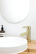 Meir Round Paddle Basin Mixer - PVD Tiger Bronze