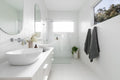 ROUND WALL SHOWER CURVED ARM 400MM