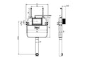 CONCEALED PNEUMATIC IN WALL CISTERN (G30035)