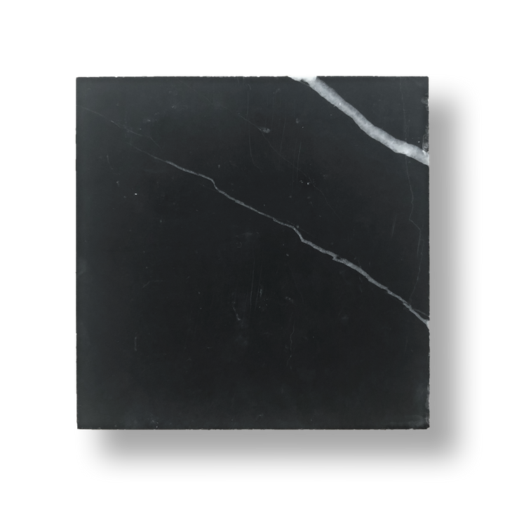 Gerroa Nero Marquina Marble Honed Natural Stone Square Tile