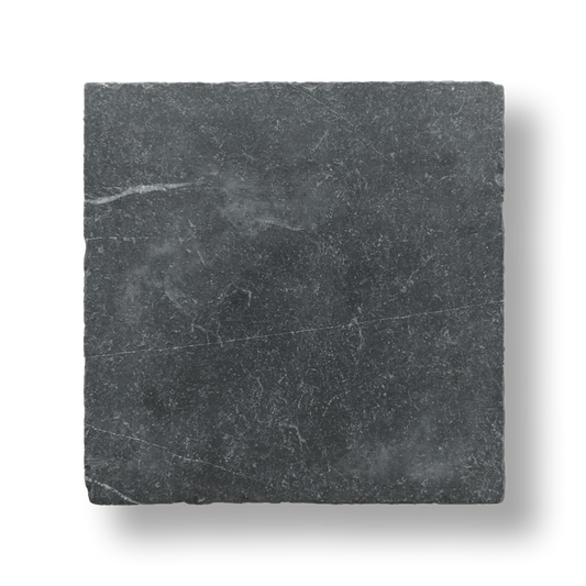 Gerroa Nero Marquina Marble Tumbled Natural Stone Square Tile
