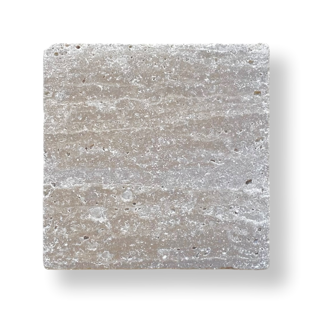 Gerroa Noce Travertine Tumbled Natural Stone Square Tile