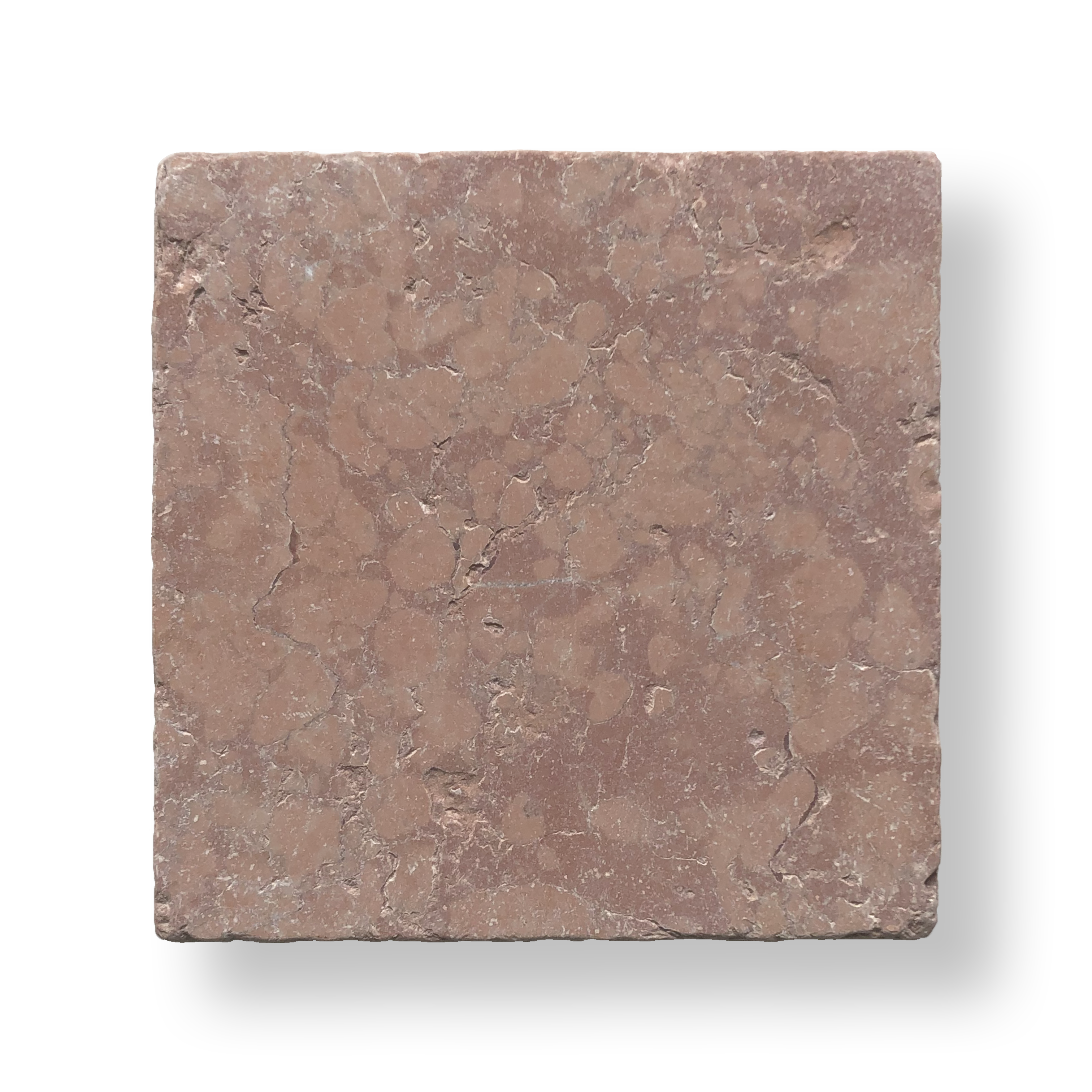 Gerroa Rosso Verona Limestone Tumbled Natural Stone Square Tile