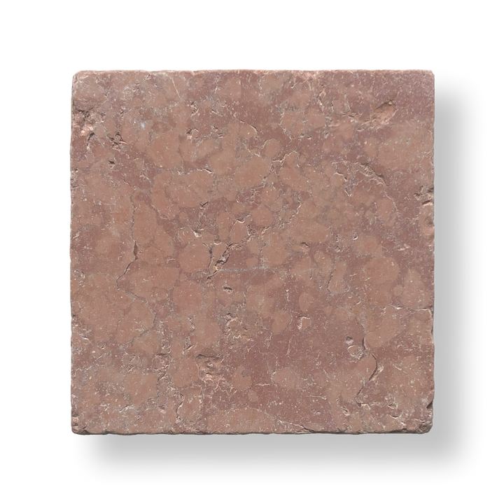 Gerroa Rosso Verona Limestone Tumbled Natural Stone Square Tile