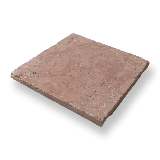 Gerroa Rosso Verona Limestone Tumbled Natural Stone Square Tile