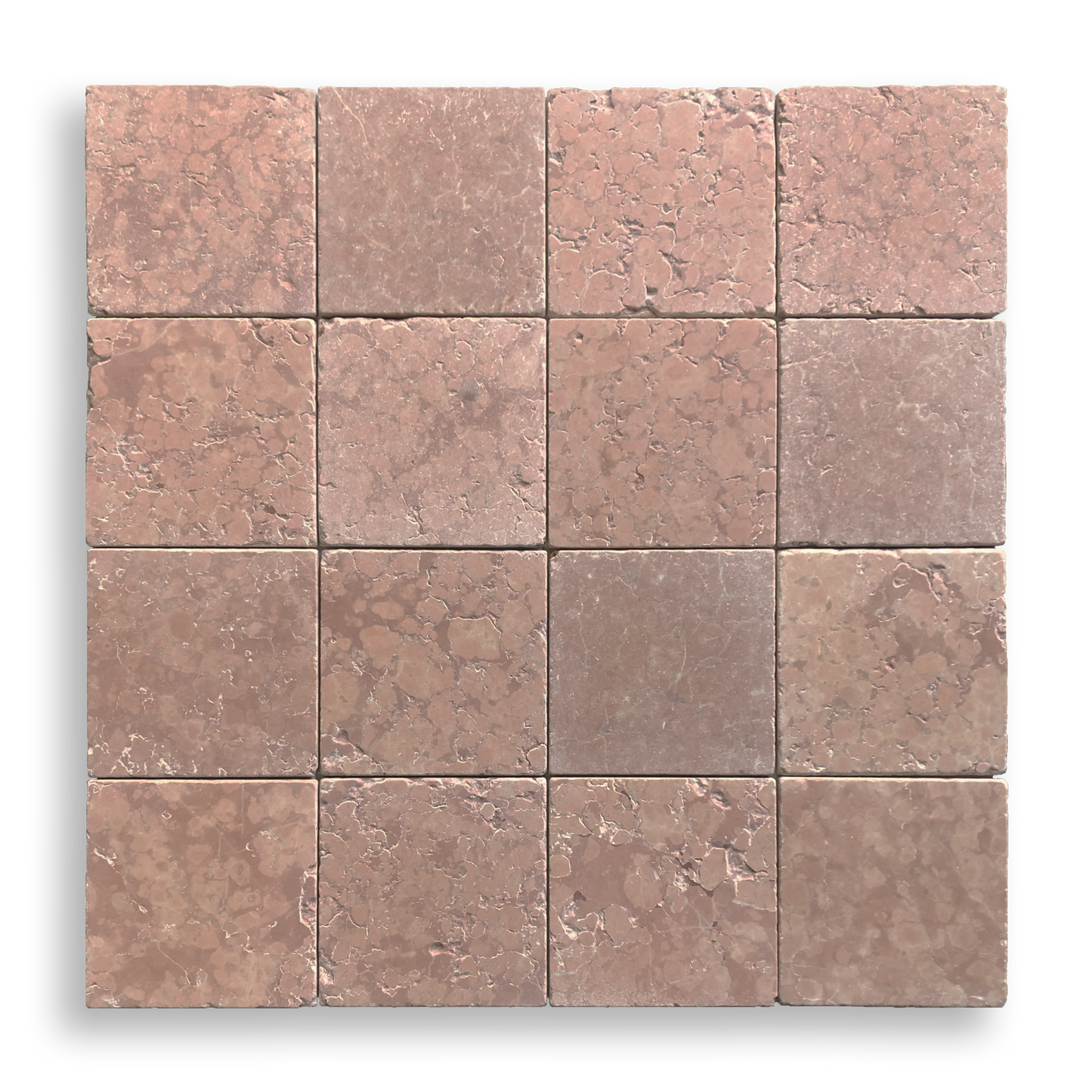 Gerroa Rosso Verona Limestone Tumbled Natural Stone Square Tile