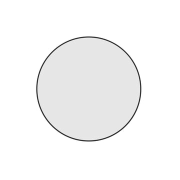 GR6060B Round Black Framed Mirror