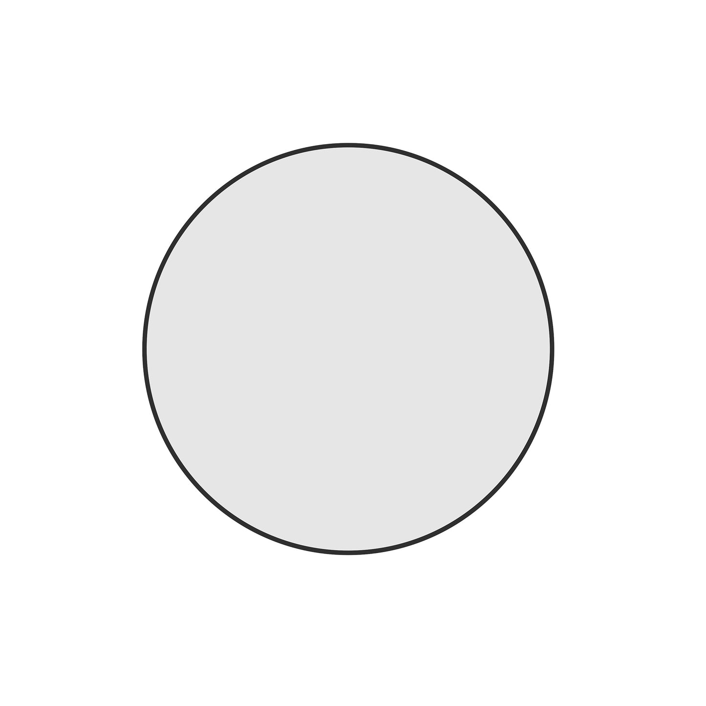 GR6060BD Round Black Framed Mirror Including Demister