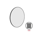 GR6060BD Round Black Framed Mirror Including Demister