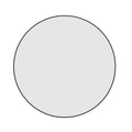 GR9090BD Round Black Framed Mirror Including Demister