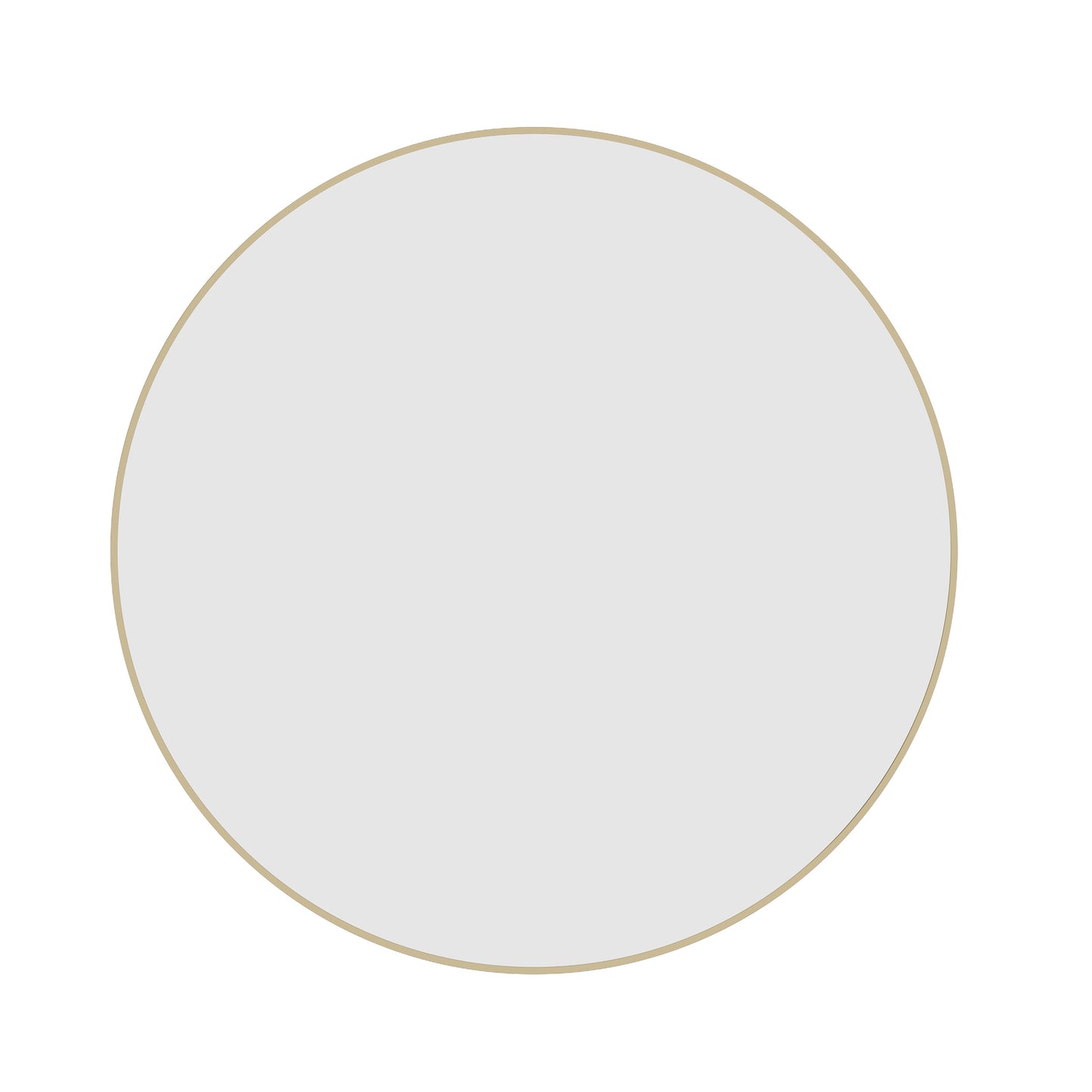 GR9090G Round Gold Framed Mirror