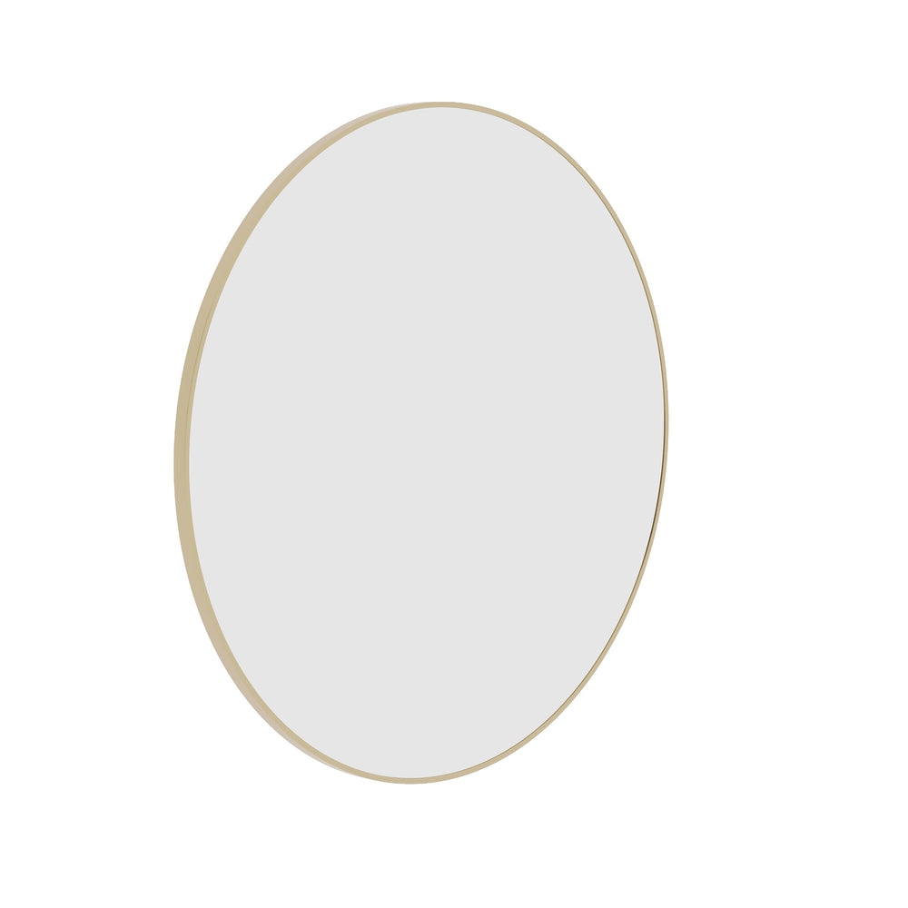 GR9090G Round Gold Framed Mirror