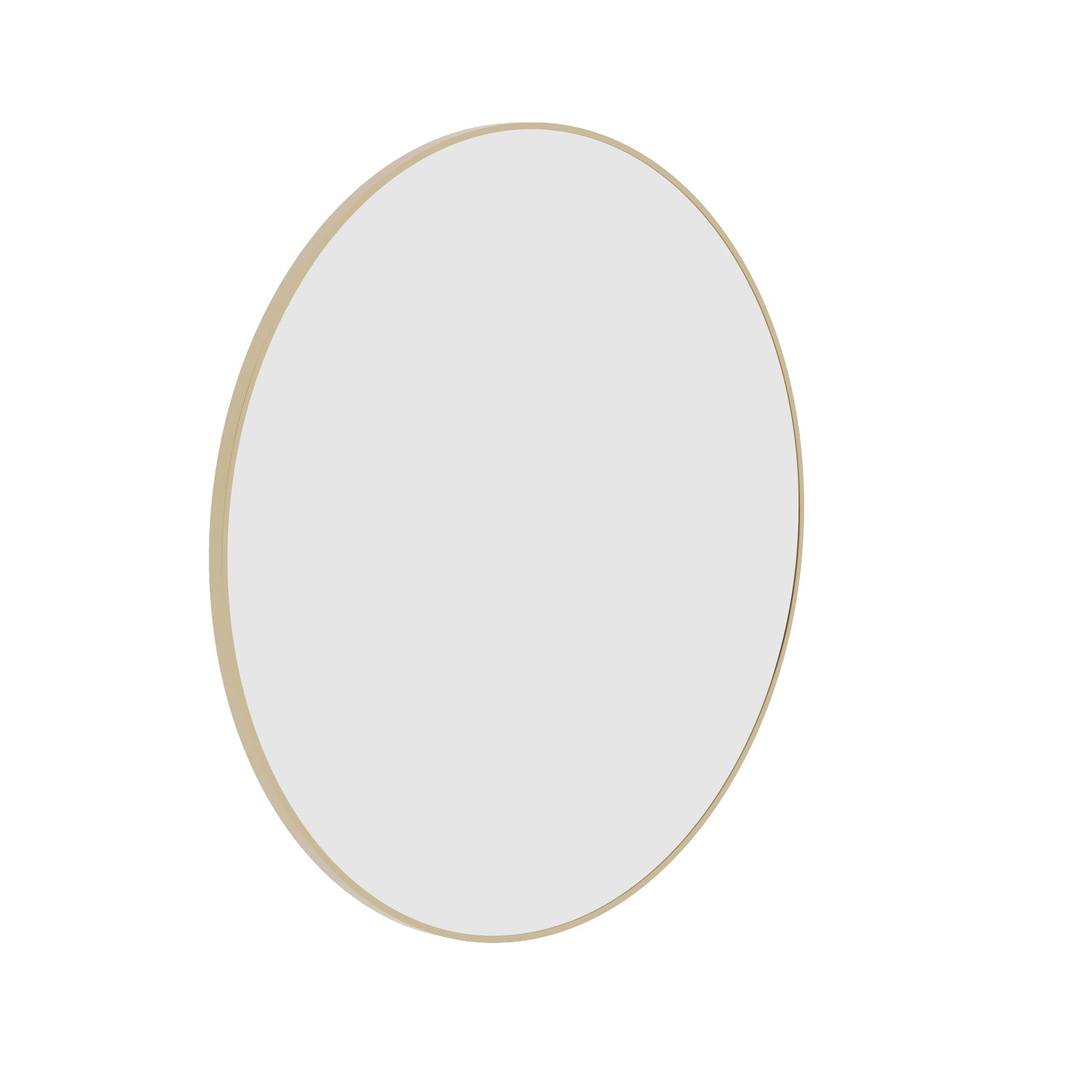 GR9090G Round Gold Framed Mirror