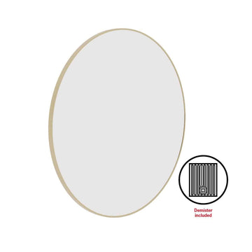 GR9090GD Round Gold Framed Mirror Including Demister