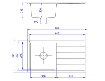 Granite Sink With Workstation LK-GSKS864 — Granite Composite, Kitchen Sinks