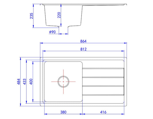 Granite Sink With Workstation LK-GSKS864