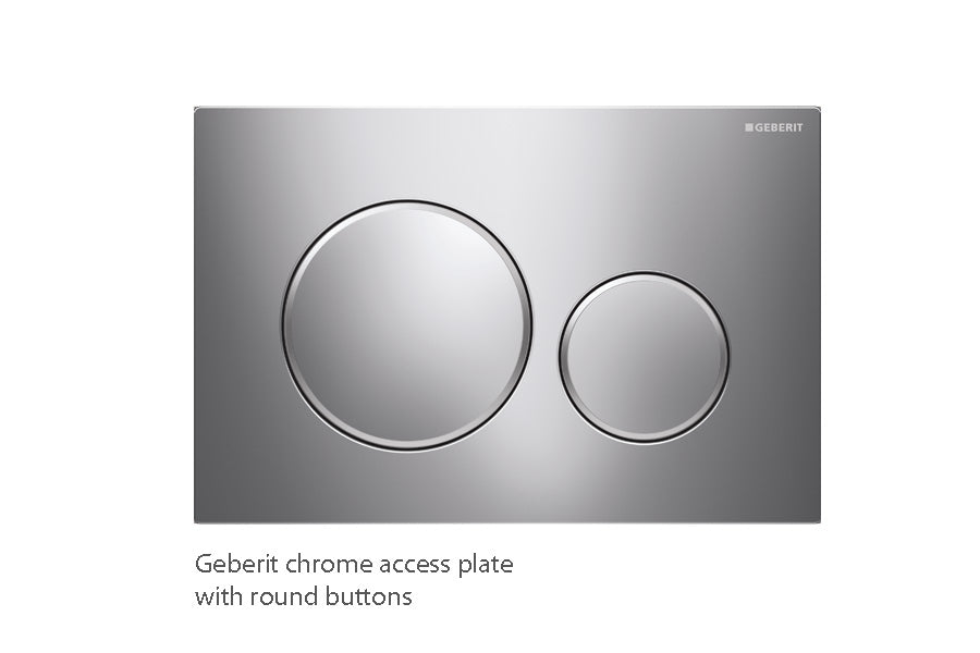 Renee Wall Faced Pan & Geberit In-Wall Cistern & Round Buttons