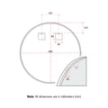 GR6060WD Round White Framed Mirror Including Demister