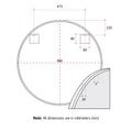 GR9090G Round Gold Framed Mirror